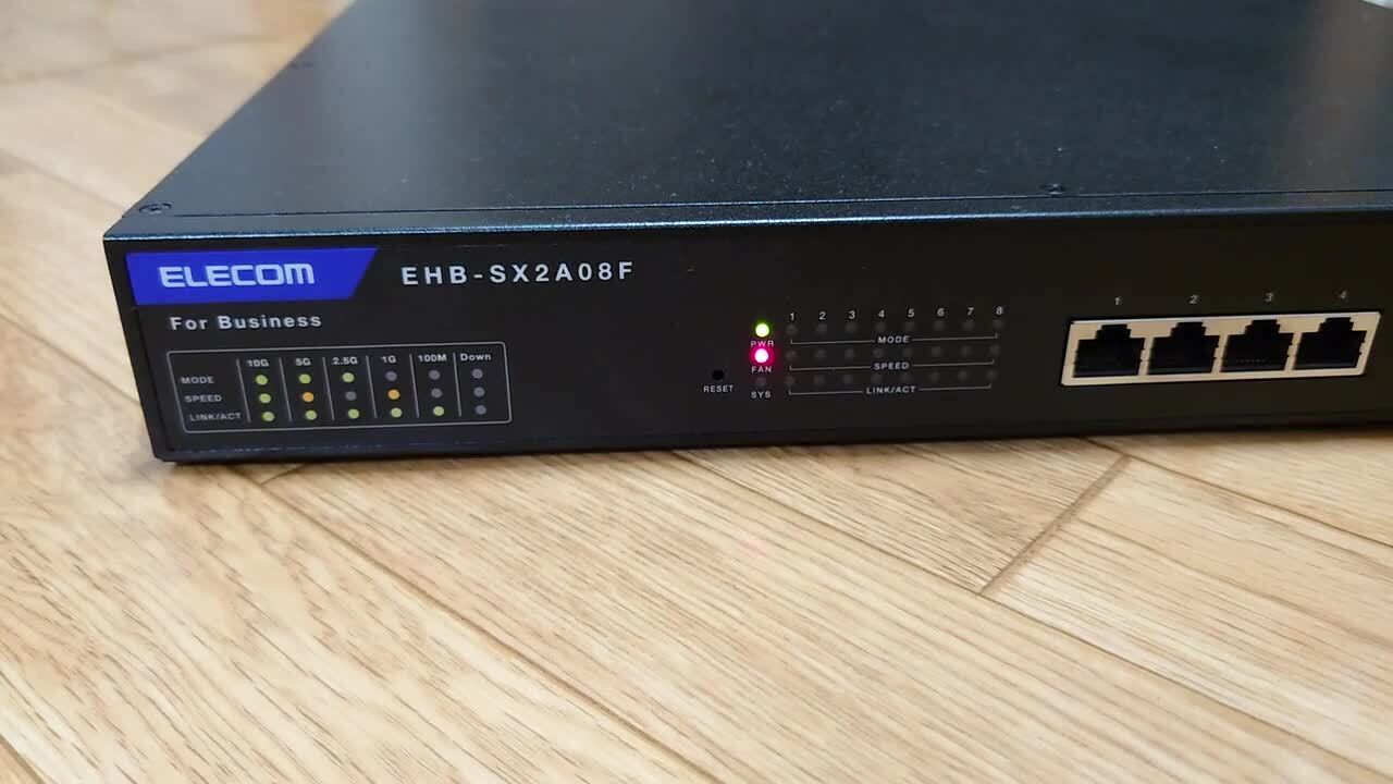 EHB-SX2A08F 8ポート10Gスイッチングハブ レイヤー2 10Gマルチギガ対応 Webスマートスイッチ - EHB-SX2A08F