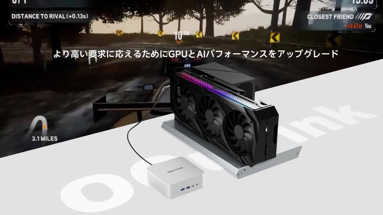 MINISFORUM MS-A1 ミニワークステーション ベアボーンキット、1xUSB4