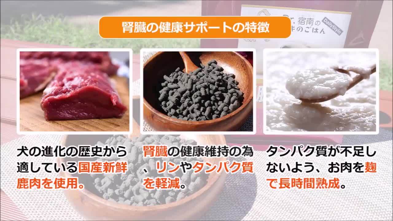 楽天市場】【初回お試しサンプル・送料無料】犬用療法食・腎臓の健康サポート100g入り・Dr.宿南のキセキのごはん（鹿肉ドッグフード/国産/無添加/デイリースタイル/犬/獣医師開発）※1世帯1個限り  : 獣医師・宿南章の愛情ごはん療法食