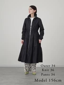【367】アナイ　ライトタフタロングティアードコート　濃紺　34 楽天市場】【SALE／50%OFF】ライトタフタロングティアードコート
