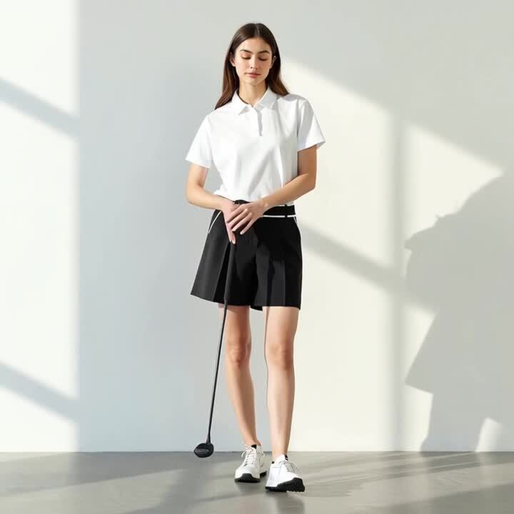 ★SALE★BRIEFING GOLF＊ストライププリーツショートパンツ BRIEFING GOLF＊ストライププリーツショートパンツ