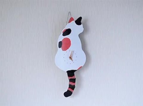 楽天市場】猫時計 振り子時計 壁掛け時計 藤井啓太郎「 猫のしっぽを