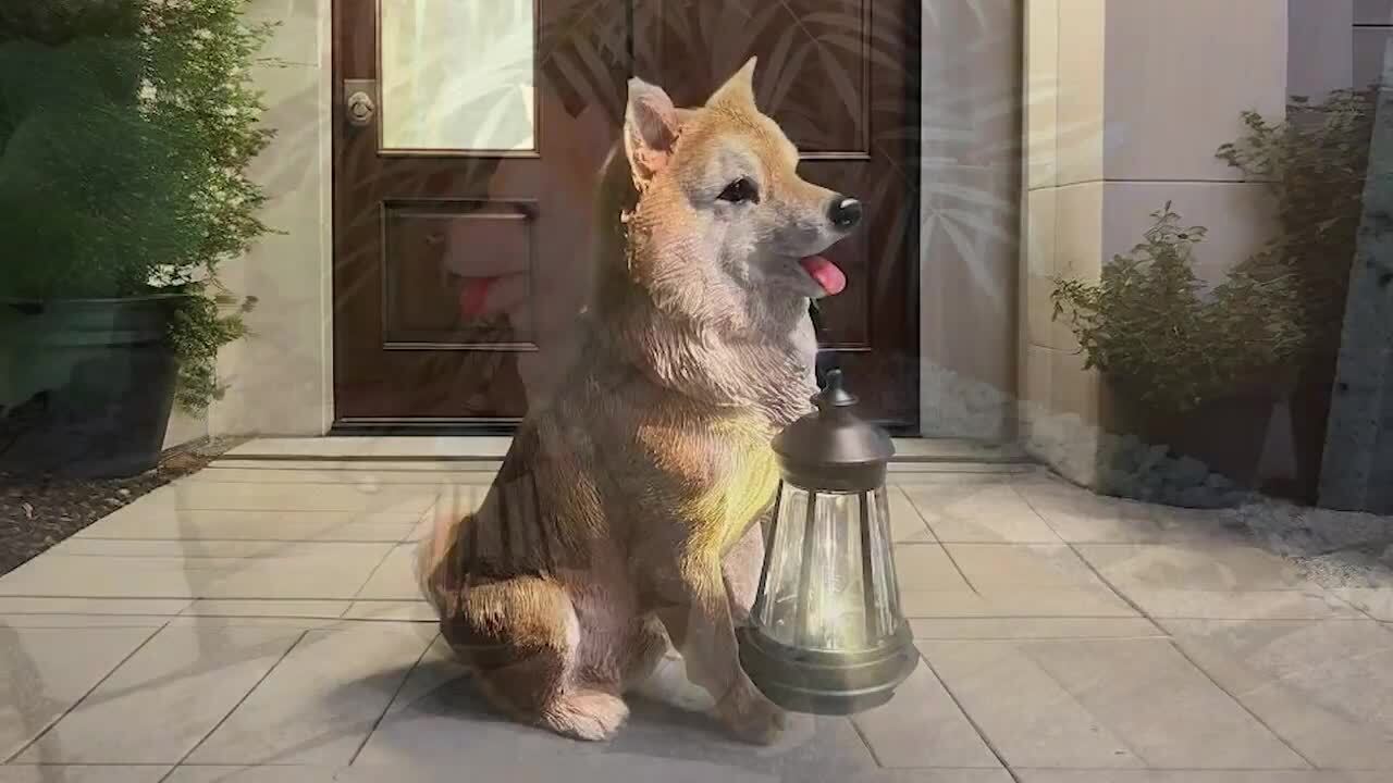 楽天市場】柴犬 犬 ランタン いぬ イヌ 猛犬 ガーデン オブジェ