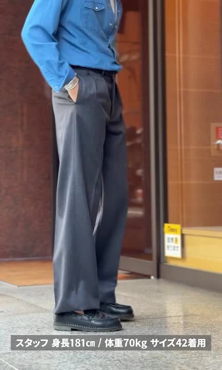 J6167新品 ベルナールザンス 24SSエディフィス別注2プリーツパンツ 40 J6167新品 ベルナールザンス 24SSエディフィス別注2プリーツ