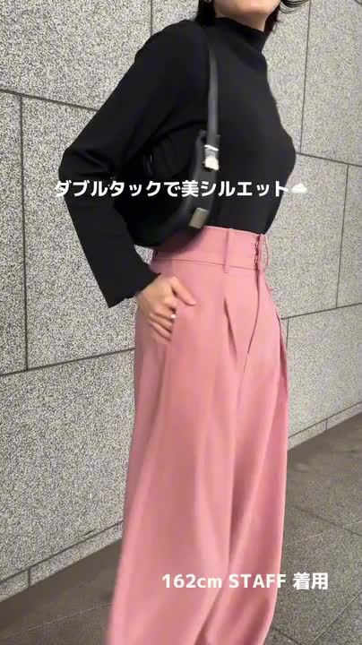 楽天市場】ダブルタックバレルレッグカーブパンツ パンツ ズボン
