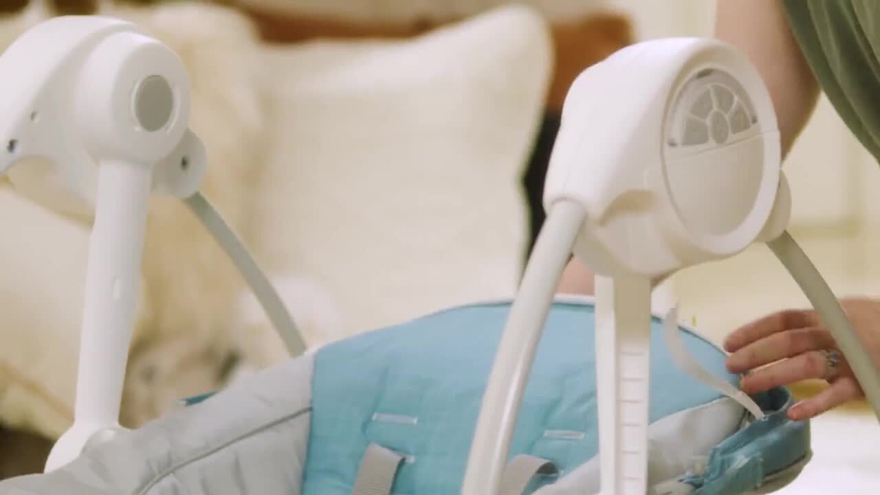 ＊新品＊Ingenuity◇ポータブル スイング 電動バウンサー 楽天市場】スウィング ベビーバウンサー ライトブルー ベビー