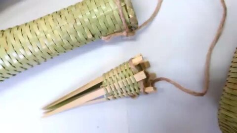 【新品タグ付き6本セット】うなぎ籠 竹製もんどり罠 うなぎ筒 竹籠　① 新品タグ付き】うなぎ籠 竹製もんどり罠 うなぎ筒 竹籠～2本
