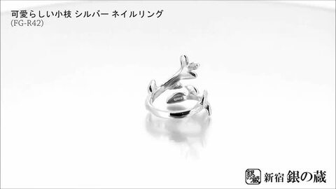 楽天市場】小枝 ネイルリング フリーサイズ 調節可能 シルバー925
