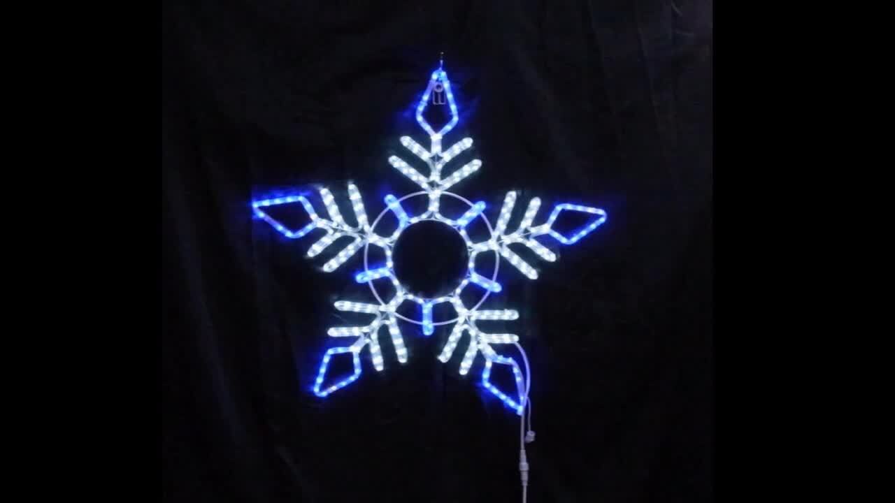 楽天市場】スノーフレークモチーフフラッシュスノーフレーク白・青色