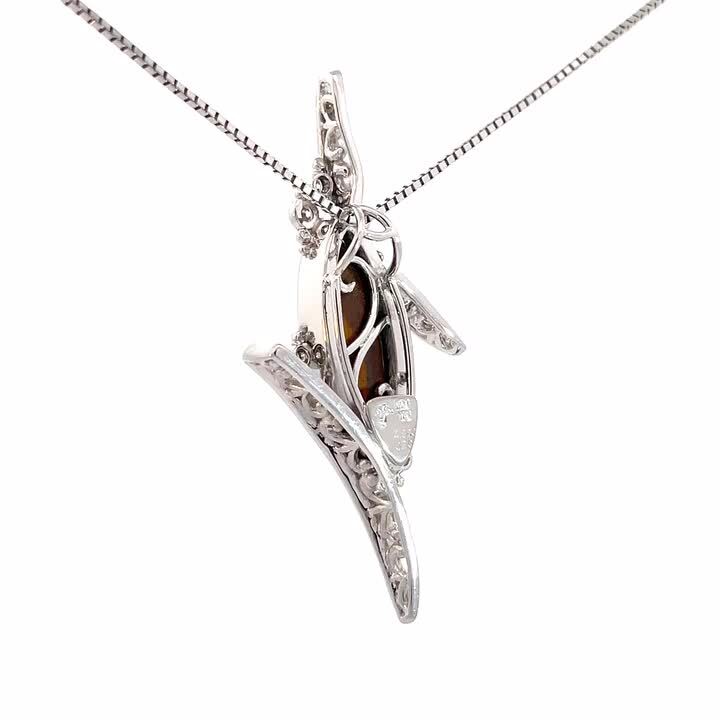 k18ボルダーオパール、ダイヤモンドつきプチペンダントトップ 専用