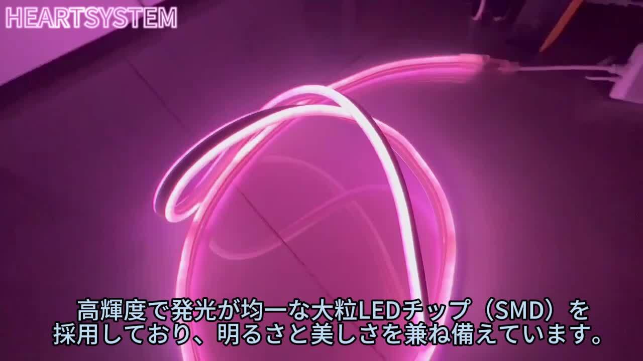 RGB 両面発光 EL蛍光チューブ管 ledテープ 5m リモコン付 新入荷！RGB