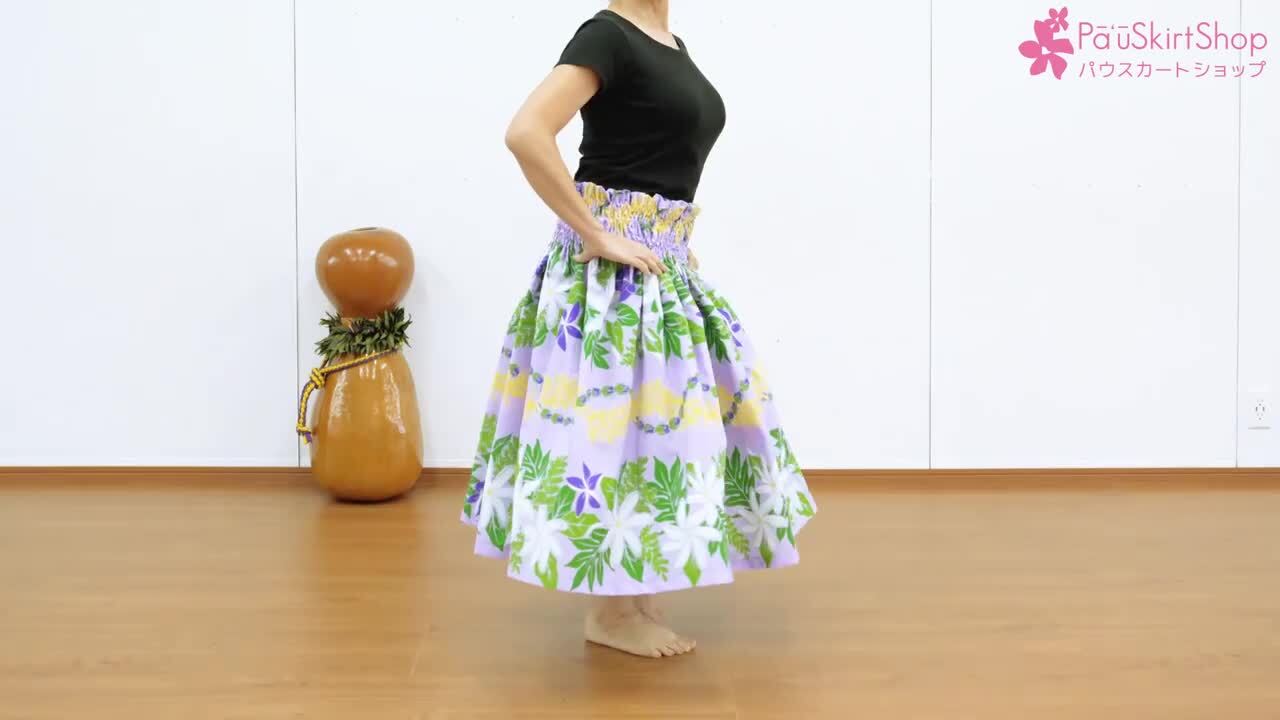 ⭕71㎝　新品　パウスカート　ハワイ　フラダンス　レフア　紫 楽天市場】☆大人用☆【送料無料】パウスカート リーフ柄