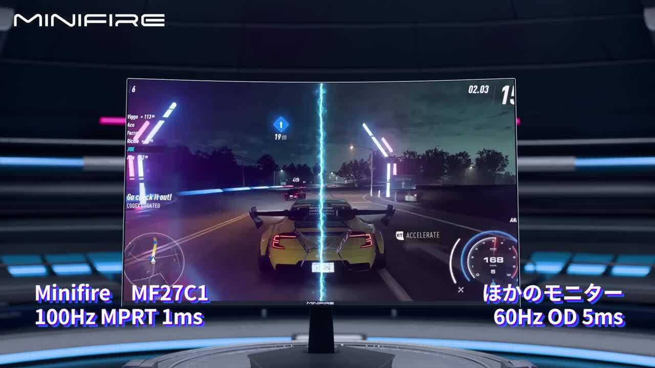 MINIFIRE MF27C1 27インチ 湾曲 モニター 100Hz タイプC MF27C1