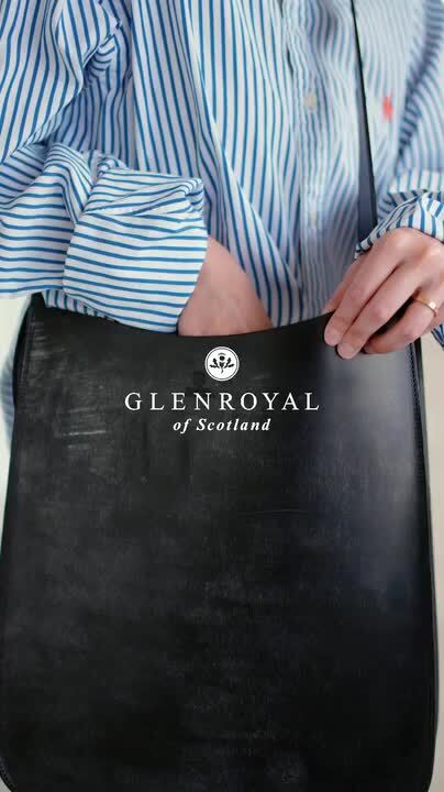 GLEN グレンロイヤル ワンショルダーバッグ ブラック レザー A4 GLENROYAL グレンロイヤル ワン ショルダー バッグ ONE SHOULDER