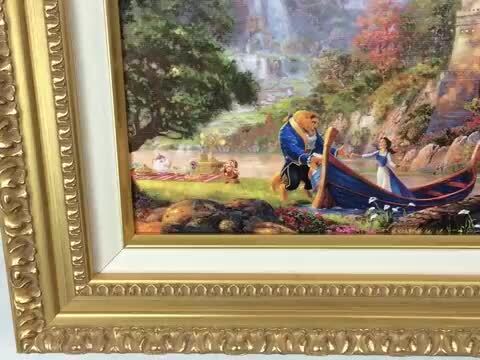ディズニー レトロ アンティーク 絵画② ディズニー絵画 ミッキー＆ミニー/イン メキシコ 展示用フック付