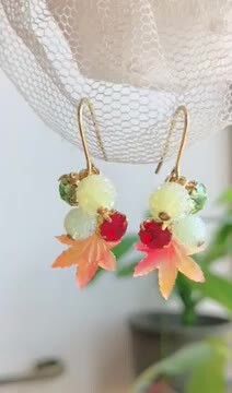 楽天市場】もみじ紅葉ピアス/イヤリング【日本製】 : Rolianne -pink made-