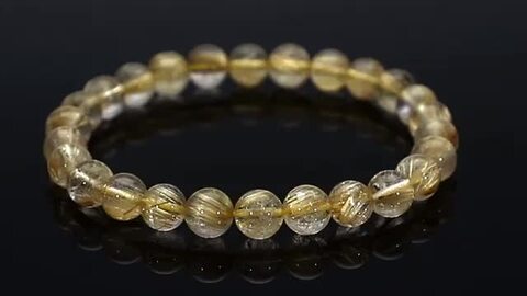 ラビットヘアゴールドルチルクォーツ 天然石ブレスレット 楽天