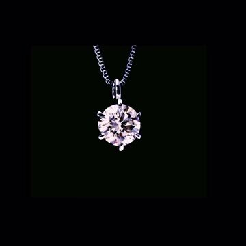 鑑定済 １カラット ダイヤモンド ブリリアントカット プラチナチェーンネックレス ダイヤモンド プラチナネックレス(0.7カラット/Dカラー/SI2UP/EX