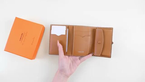新生活応援】COGURE 三つ折り財布 キャラメル