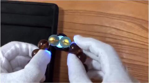 楽天市場】【OVER-9】ブルーアンバー 15mm玉 ブレスレット
