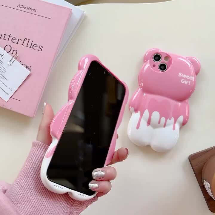 iPhoneケース (15Pro) クマデザイン　ピンクセール9月まで！ iPhoneケース (15Pro) クマデザイン ピンクセール9月まで！ iPhone