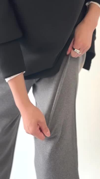 【melange】楽ちんテーパードパンツ 洗える】両面起毛テーパードパンツ（フルレングスパンツ） | THE