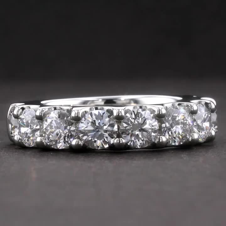 DECOUVERTE ダイヤ　ハーフエタニティーリング 楽天市場】pt950【1.0ct】ダイヤモンド ハーフエタニティリング