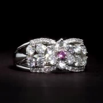 楽天市場】ピンクダイヤモンド リング 0.03〜0.05ct FANCY VIVID