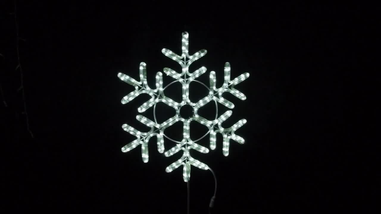 楽天市場】スノーフレークモチーフフラッシュスノーフレーク白・青色