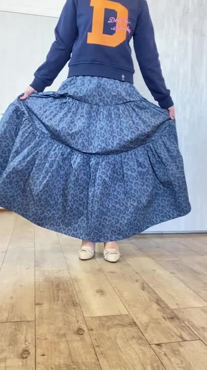 ダブルスタンダードクロージング ダブスタ　ストライプ フレアスカート ひざ丈 DOUBLE STANDARD CLOTHING - ダブルスタンダードクロージング