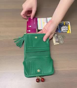 楽天市場】正規販売店 perche がま口 財布 二つ折 ペルケ ドット