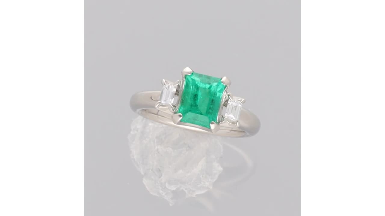 楽天市場】コロンビア産 F1 天然エメラルド(1.74ct) ダイヤモンド(0.24  