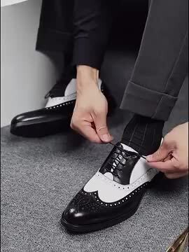 バイカラーウイングチップシューズ BIANCO ホワイト【Luca