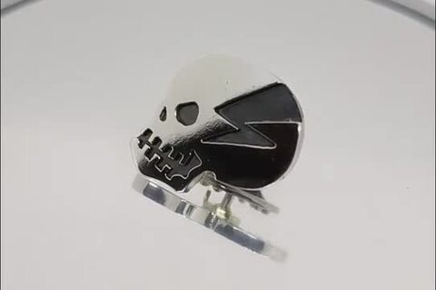 楽天市場】受注生産商品 スカルヘッドピンバッジ ピンバッチ