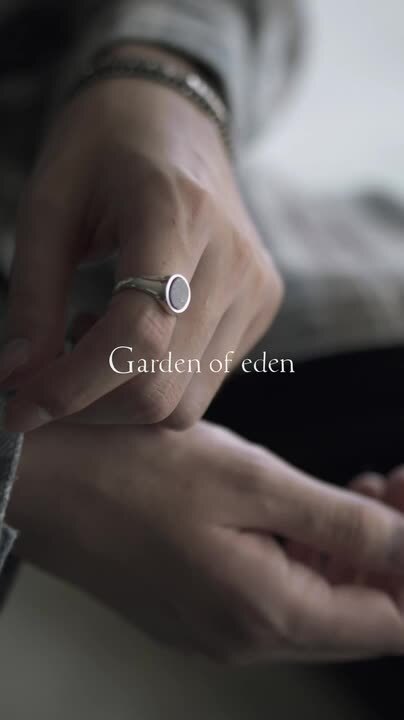 オマケ付き ガーデンオブエデン オーバルシグネットリング Garden of Eden (ガーデンオブエデン) 