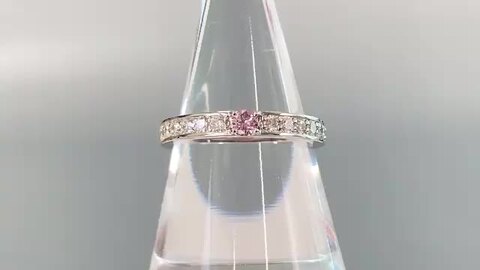 「インテンスピンク」PT900天然ピンクダイヤモンドリングKS4501 YMBR HANDMADE】PT900 天然ピンクダイヤモンド 0.176ct FANCY INTENSE