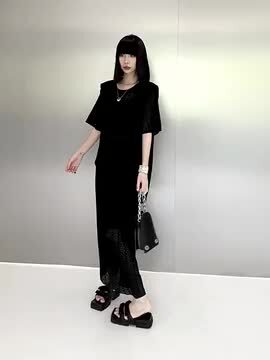 楽天市場】メッシュトップス＆スカートコーデ2点SET