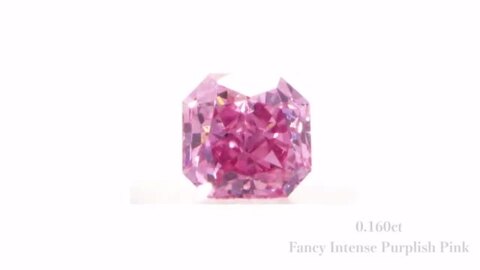 ピンクダイヤモンド ルース 【Fancy Intense Purplish Pink 0.160ct 