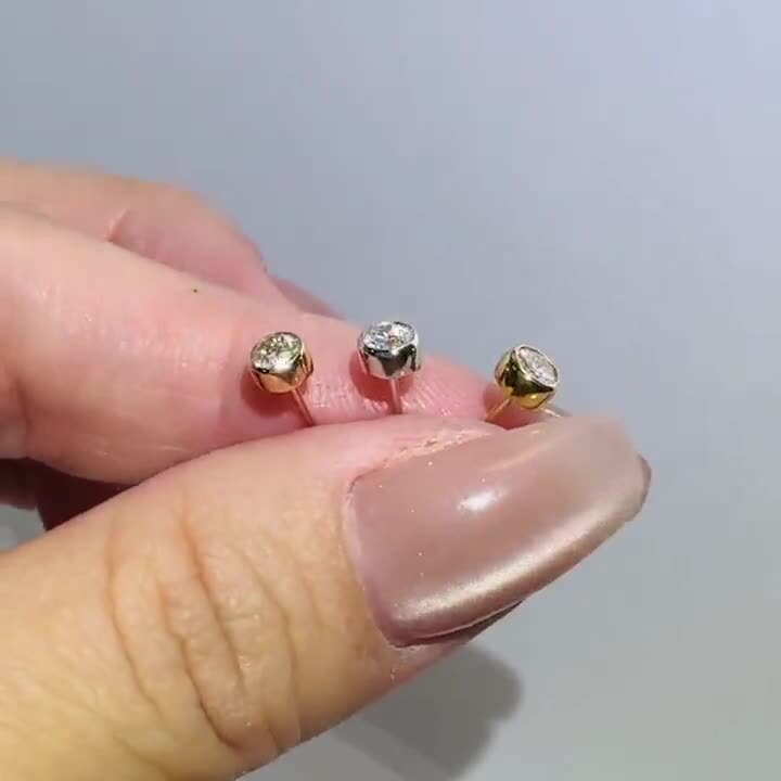 楽天市場】【片耳/両耳】ダイヤ フクリン ピアス k18 プラチナ 0.3