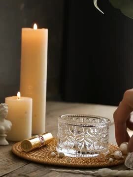 mini ornaments ❀ 硝子のキャンドル set (a)