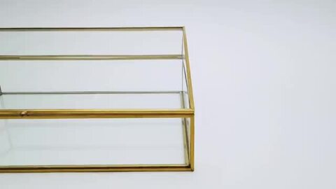 フランスアンティーク ジュエリーケース 真鍮製 小物入れ ガラスケース リメイク フランスアンティーク ジュエリーケース 真鍮製 小物入れ ガラス