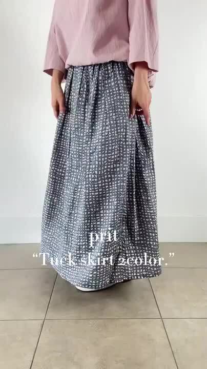 【prit プリット ローンミラクルウェーブ加工チェックプリントタックスカート】 楽天市場】【動画あり】prit(プリット)80/1ローンミラクル