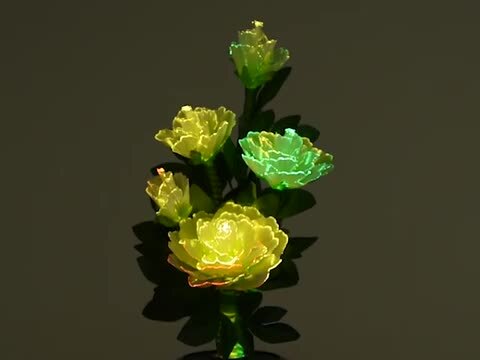 楽天市場】【P10倍！】 盆提灯 LED グラスファイバー 光る 造花
