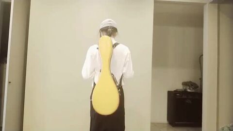 【簡易包装】マンドリン　ケース　のみ スーパーライトケース (マンドリン用) オレンジ・白・ライト