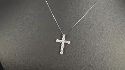 最高級 ダイヤモンド1.00ct プラチナ クロスネックレス 厳しい