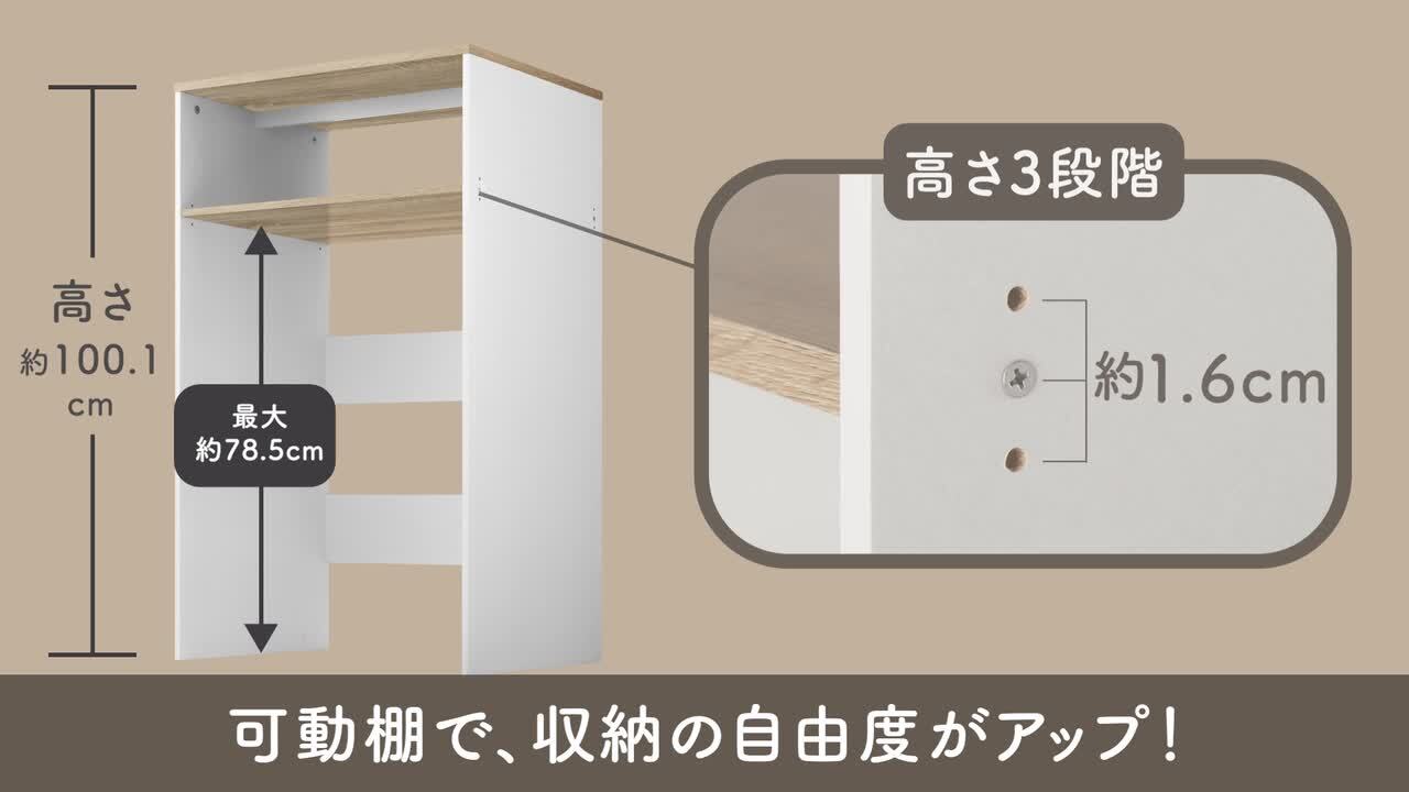 楽天市場】大型レンジ対応 レンジ台 ゴミ箱収納 ラック 2段