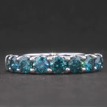 楽天市場】ブルーダイヤモンド ハーフエタニティ リング 2.067ct