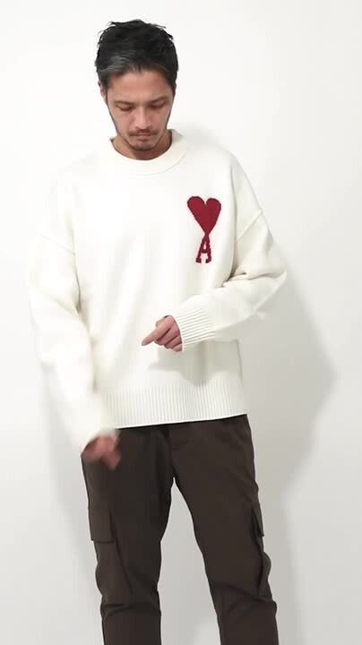 楽天市場】アミ AMI クルーネックニット メンズ レディース