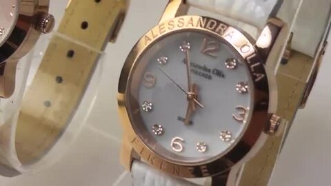 Alessandra Olla 腕時計 スワロフスキー ラインストーン Alessandra Olla】 アレサンドラオーラ レディース腕時計