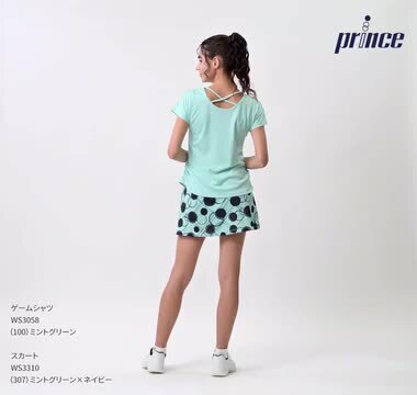 プリンス　テニスウェア　上下　L Prince プリンス テニスウェア レディース ラップスキュロット